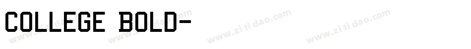 College Bold字体转换